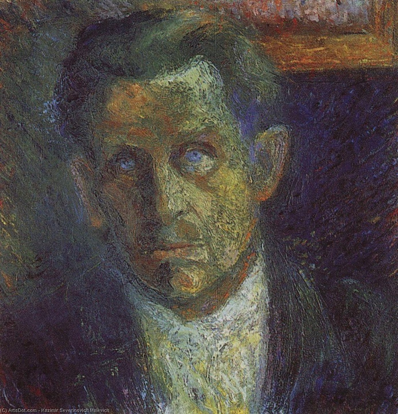 Wikioo.org - Bách khoa toàn thư về mỹ thuật - Vẽ tranh, Tác phẩm nghệ thuật Kazimir Severinovich Malevich - Portrait of Ivan Kliun