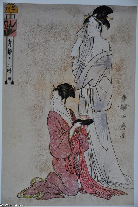 WikiOO.org - Encyclopedia of Fine Arts - Maľba, Artwork Kitagawa Utamaro - Hour of the Snake