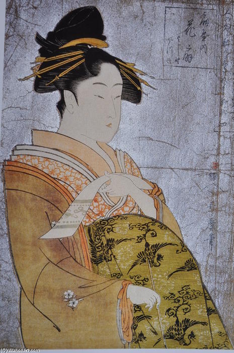 WikiOO.org - Енциклопедия за изящни изкуства - Живопис, Произведения на изкуството Kitagawa Utamaro - Oiran Hanaogi