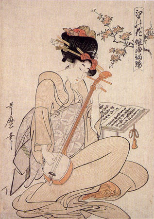 WikiOO.org - Enciclopédia das Belas Artes - Pintura, Arte por Kitagawa Utamaro - Flowers Of Edo