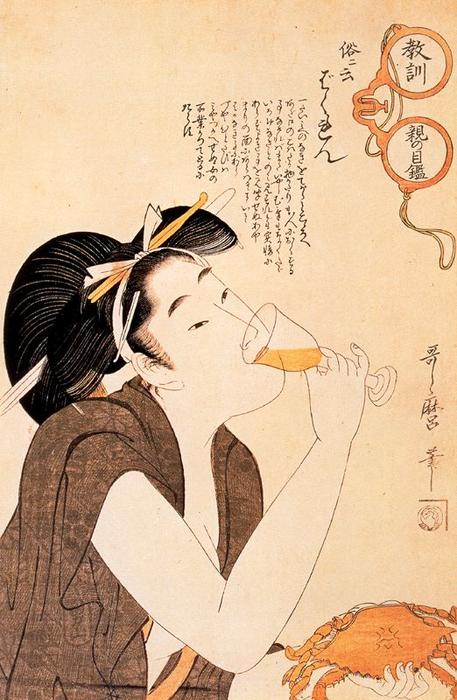 Wikioo.org - The Encyclopedia of Fine Arts - Painting, Artwork by Kitagawa Utamaro - Japanese Domestic Scene