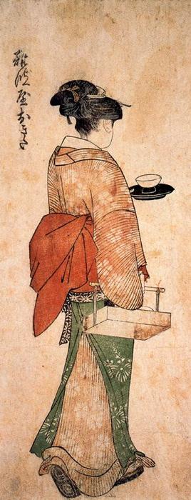 WikiOO.org - Εγκυκλοπαίδεια Καλών Τεχνών - Ζωγραφική, έργα τέχνης Kitagawa Utamaro - Okita the tea house girl