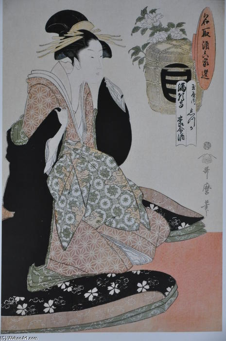 Wikioo.org - The Encyclopedia of Fine Arts - Painting, Artwork by Kitagawa Utamaro - One out of a series of six