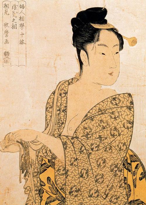 Wikioo.org - The Encyclopedia of Fine Arts - Painting, Artwork by Kitagawa Utamaro - The Hour of the Cock