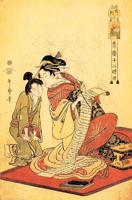 WikiOO.org - Енциклопедія образотворчого мистецтва - Живопис, Картини
 Kitagawa Utamaro - The Hour of the Dragon