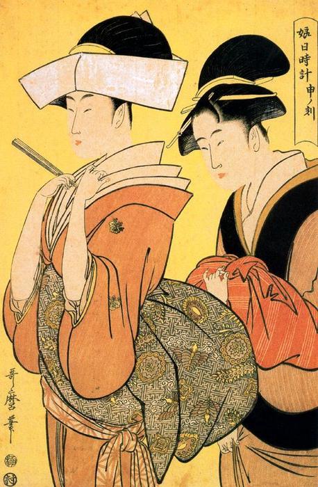 Wikioo.org - The Encyclopedia of Fine Arts - Painting, Artwork by Kitagawa Utamaro - The Hour of the Ramin