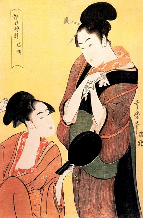 Wikioo.org - The Encyclopedia of Fine Arts - Painting, Artwork by Kitagawa Utamaro - The Hour of the Tiger