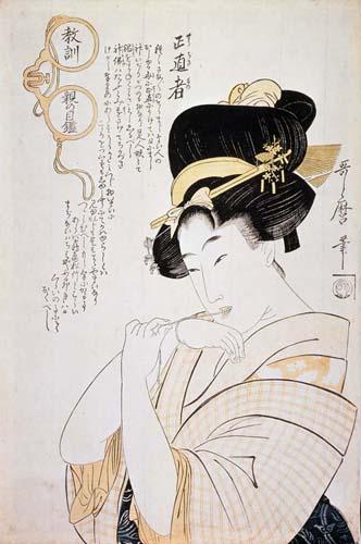 WikiOO.org – 美術百科全書 - 繪畫，作品 Kitagawa Utamaro - 在我的誓言