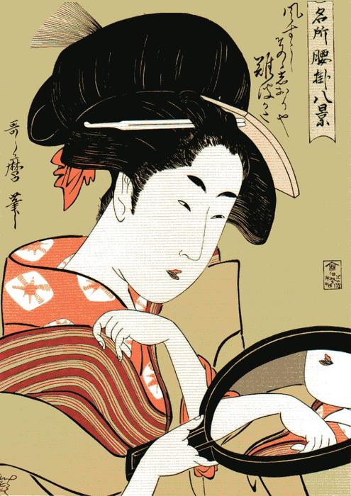 WikiOO.org - Encyclopedia of Fine Arts - Schilderen, Artwork Kitagawa Utamaro - Utamaro Okita