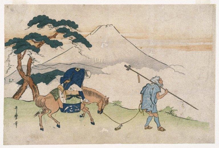 WikiOO.org - Encyclopedia of Fine Arts - Lukisan, Artwork Kitagawa Utamaro - Travels Looking at Mt. Fuji