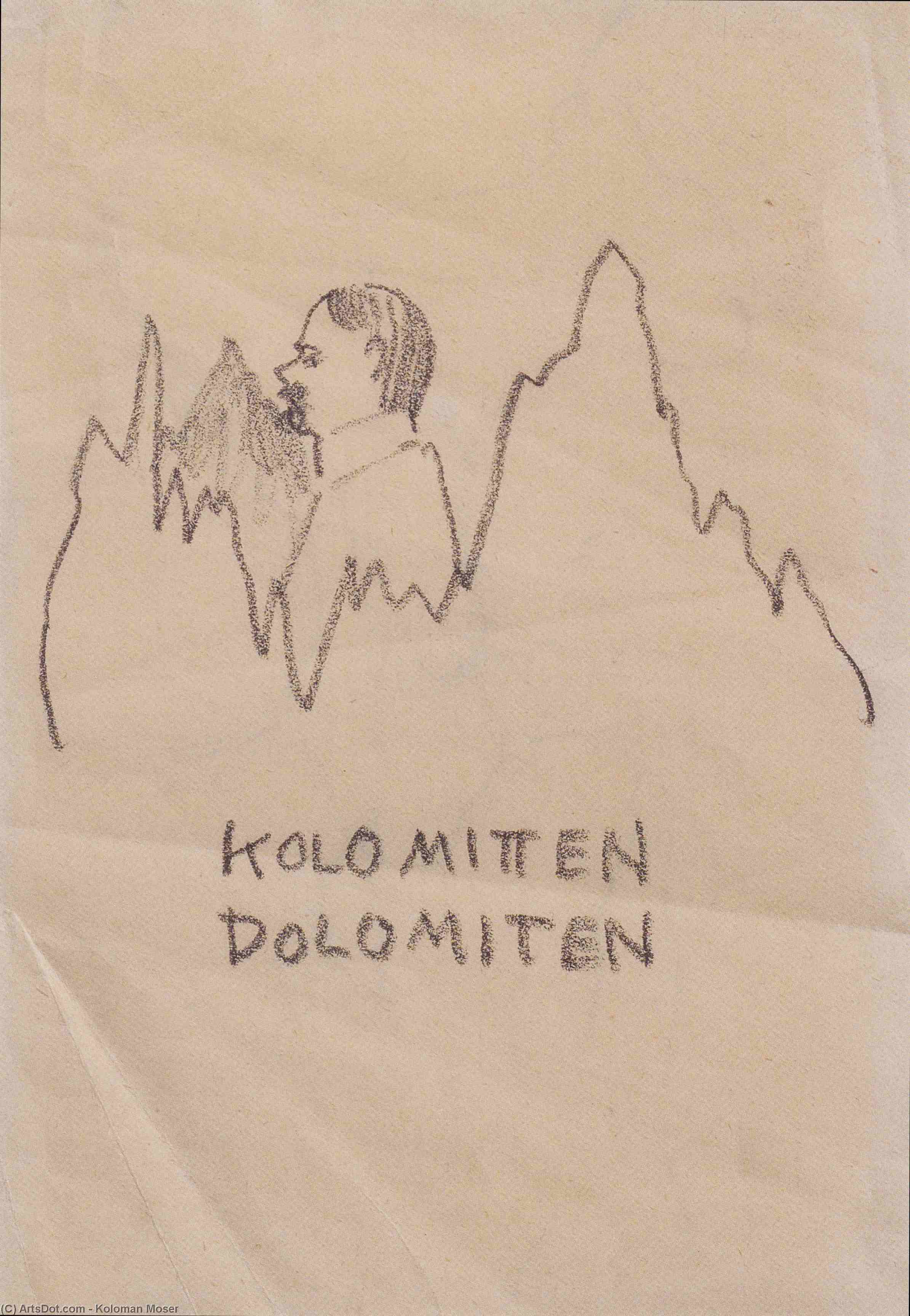 WikiOO.org - Енциклопедия за изящни изкуства - Живопис, Произведения на изкуството Koloman Moser - Kolo middle Dolomites