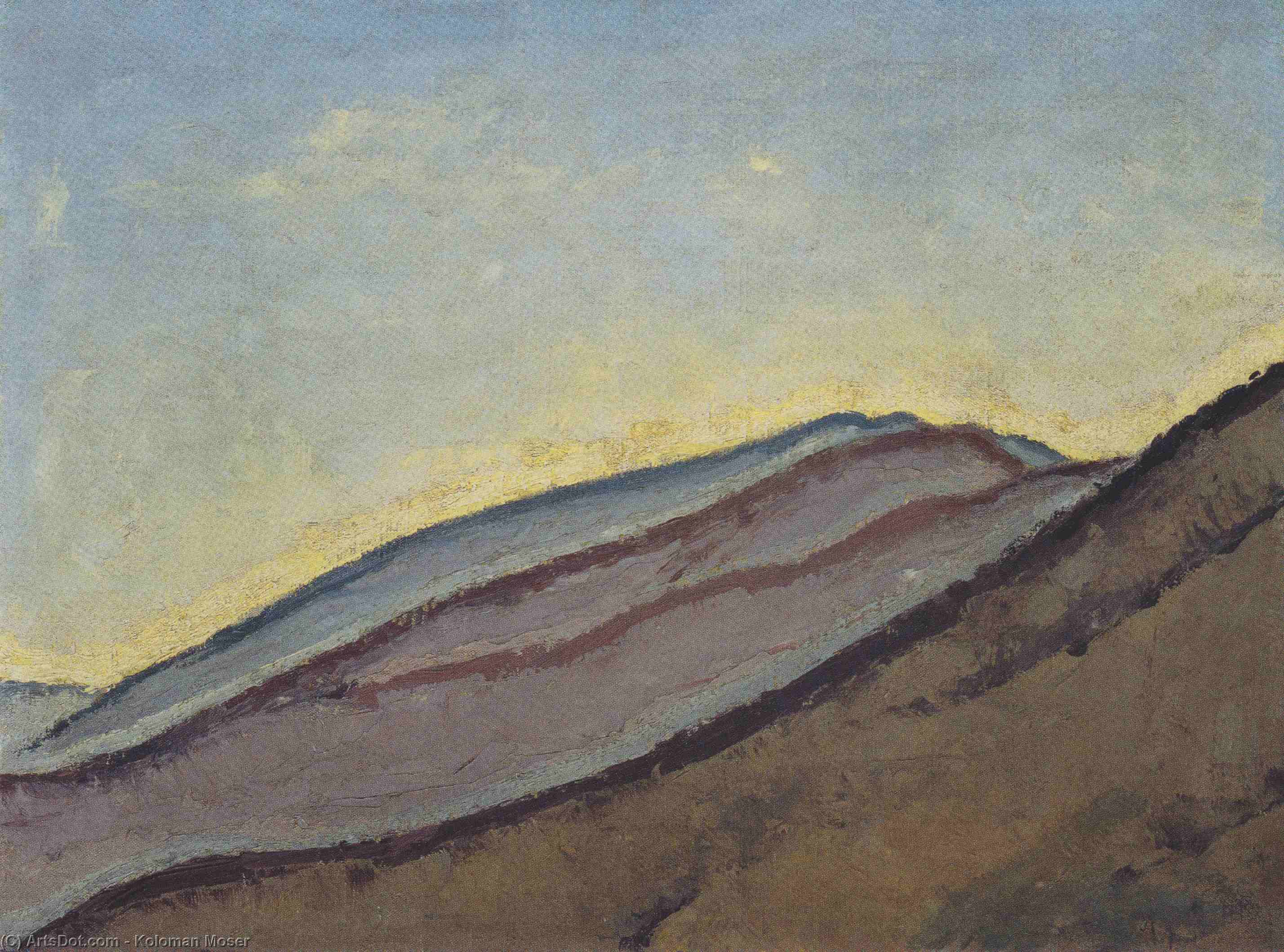 WikiOO.org - Енциклопедия за изящни изкуства - Живопис, Произведения на изкуството Koloman Moser - Mountain slope