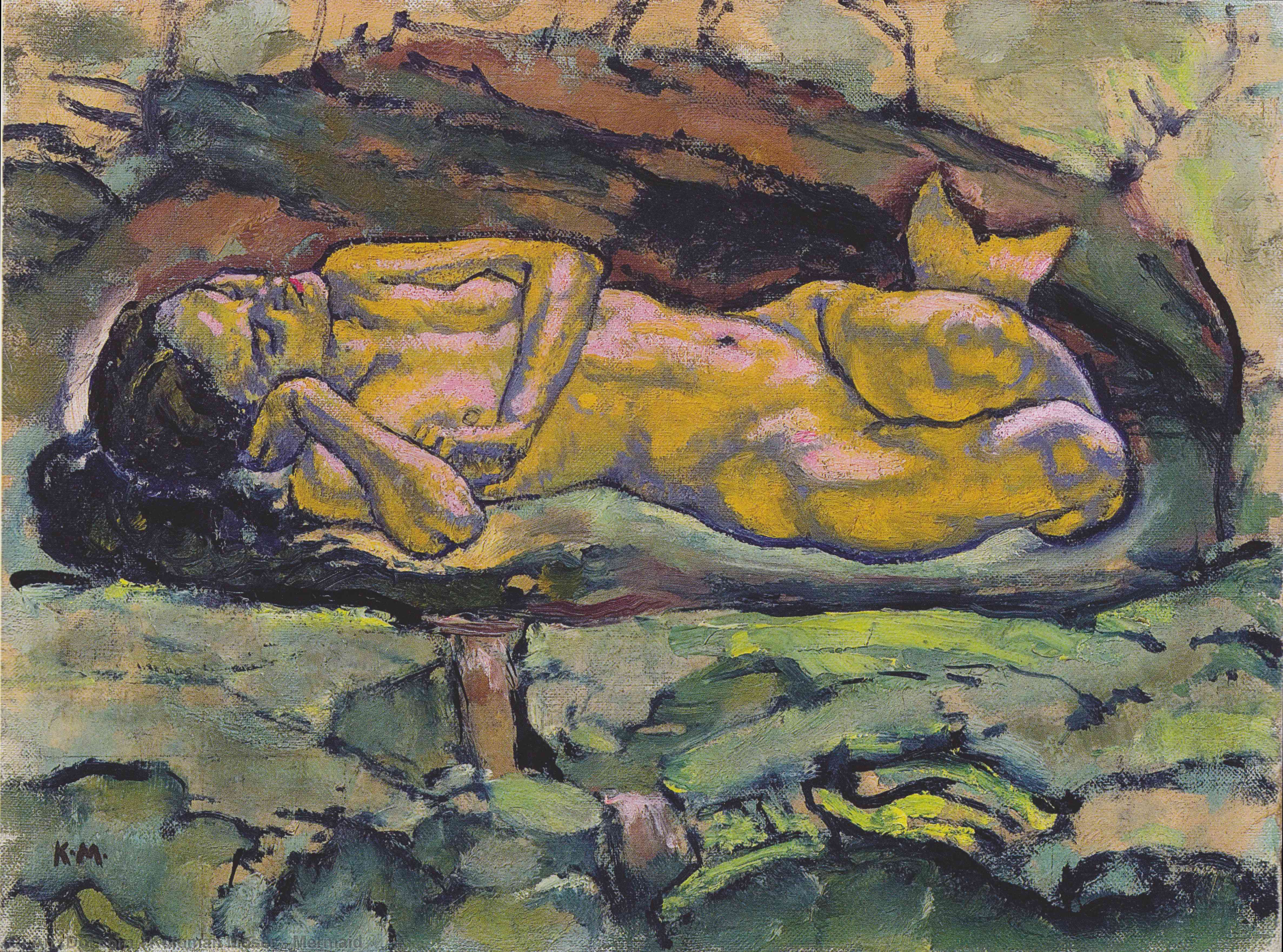 WikiOO.org - Encyclopedia of Fine Arts - Lukisan, Artwork Koloman Moser - Mermaid