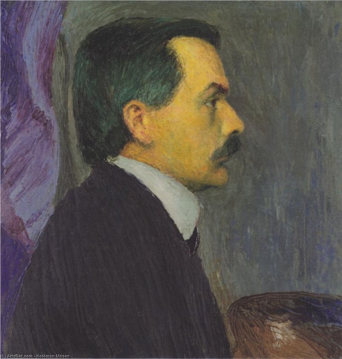 Wikioo.org - The Encyclopedia of Fine Arts - Painting, Artwork by Koloman Moser - Self-portrait