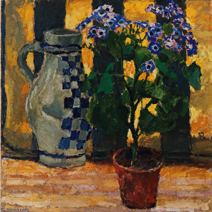 Wikioo.org - The Encyclopedia of Fine Arts - Painting, Artwork by Koloman Moser - Flower pot and ceramic jug