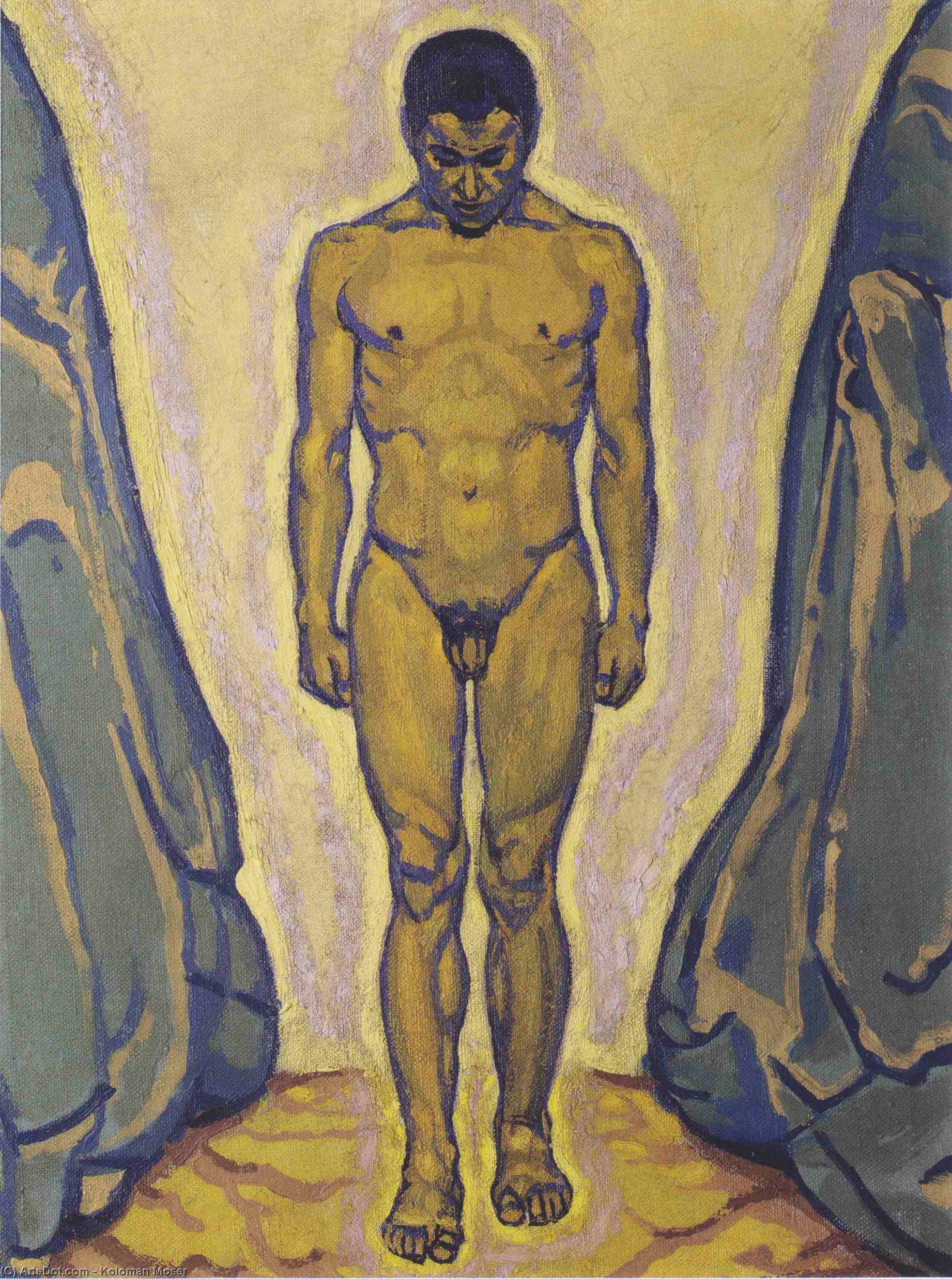 WikiOO.org - Encyclopedia of Fine Arts - Maľba, Artwork Koloman Moser - Standing youth