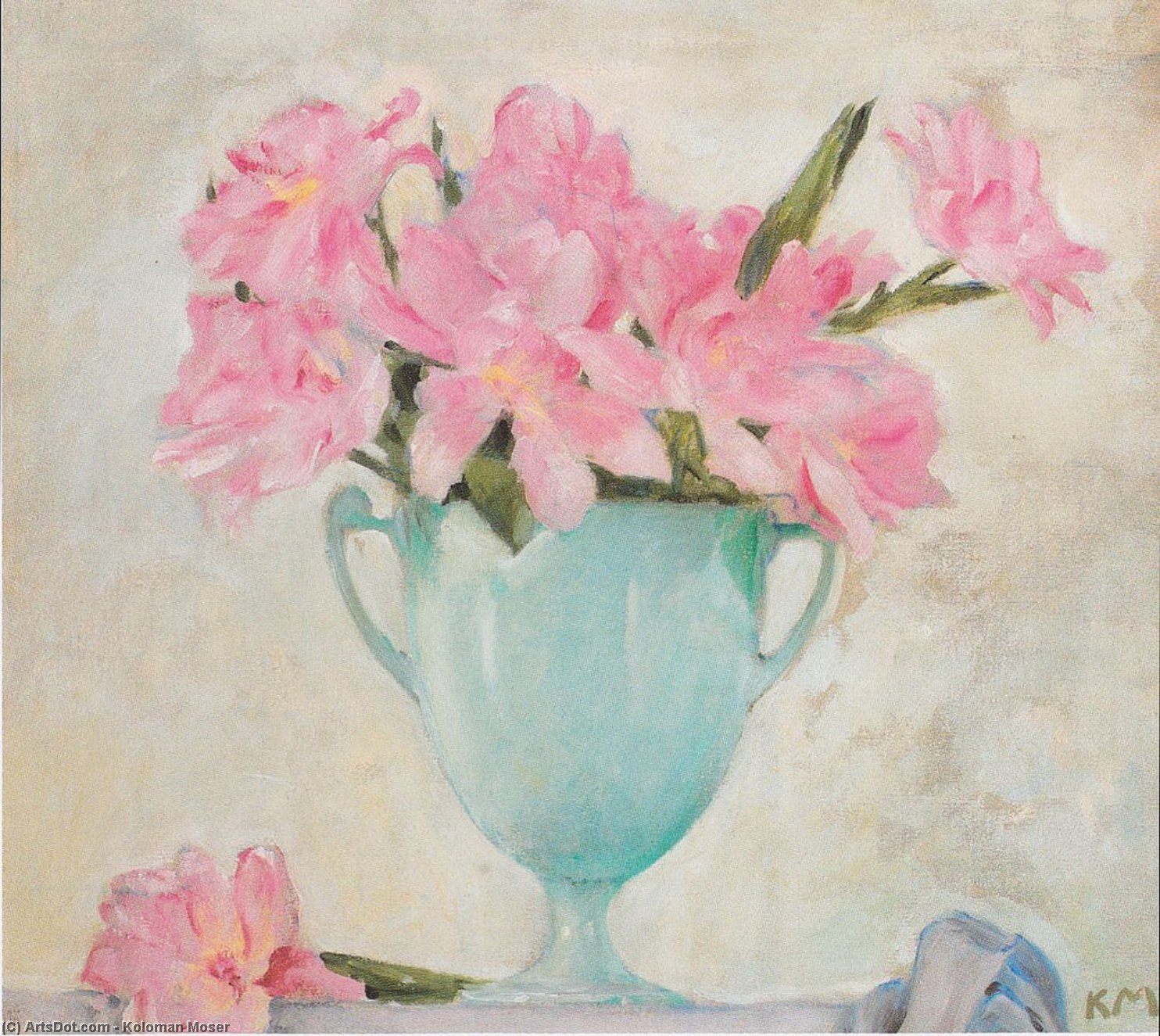 WikiOO.org - Encyclopedia of Fine Arts - Malba, Artwork Koloman Moser - Parrot tulips bloomed