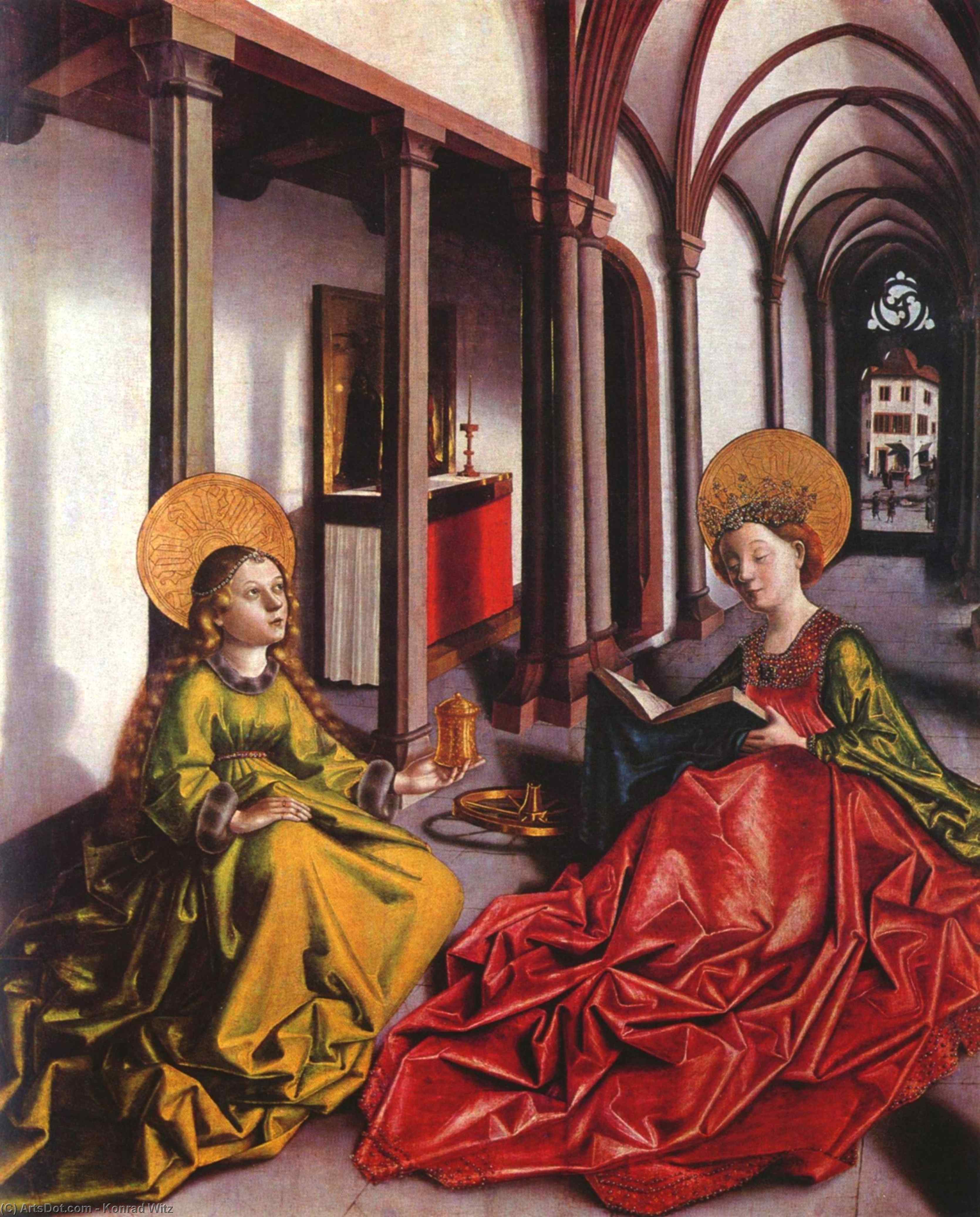 Wikioo.org - The Encyclopedia of Fine Arts - Painting, Artwork by Konrad Witz - St. Catherine and Mary Magdalene