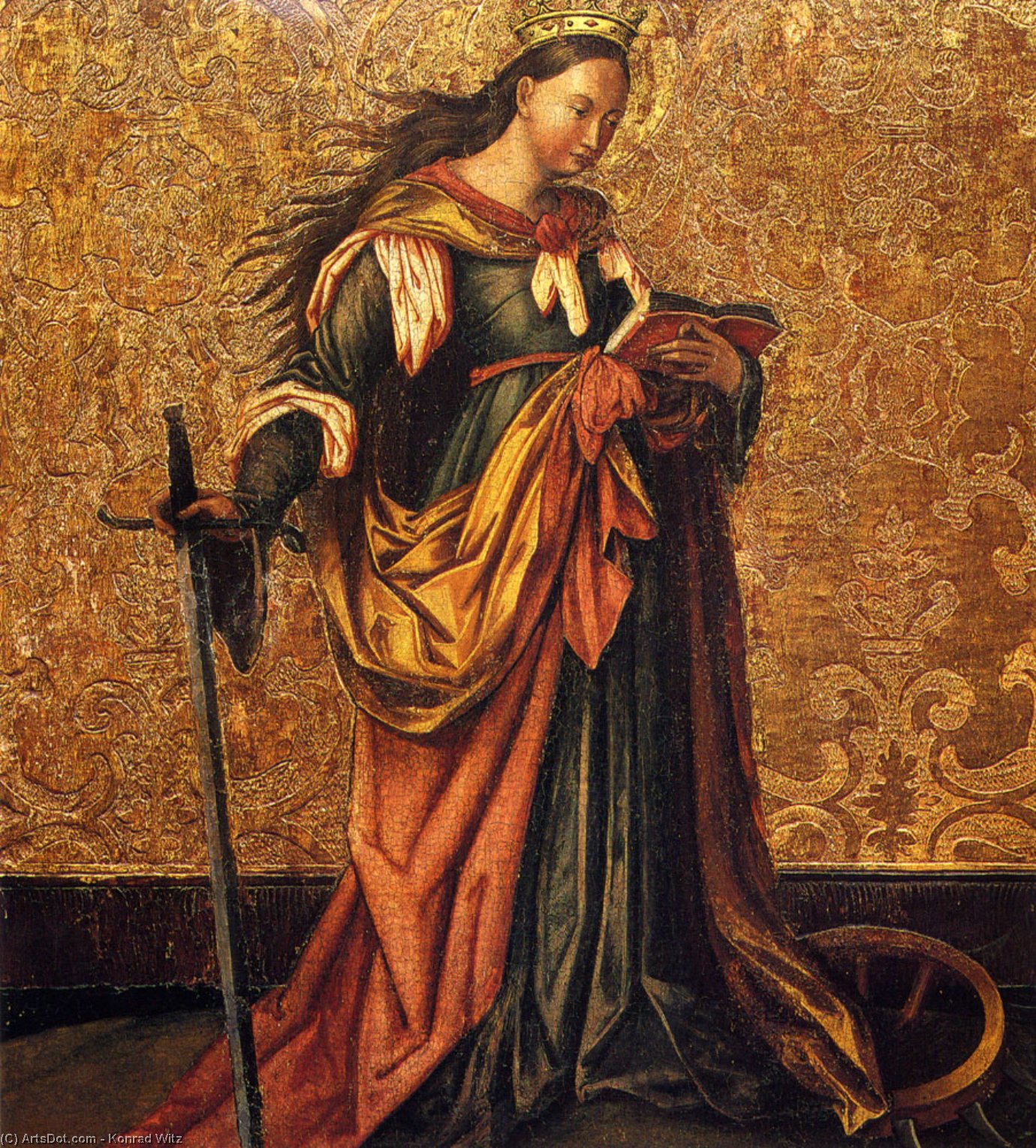 Wikioo.org - The Encyclopedia of Fine Arts - Painting, Artwork by Konrad Witz - St. Catherine Of Alexandria