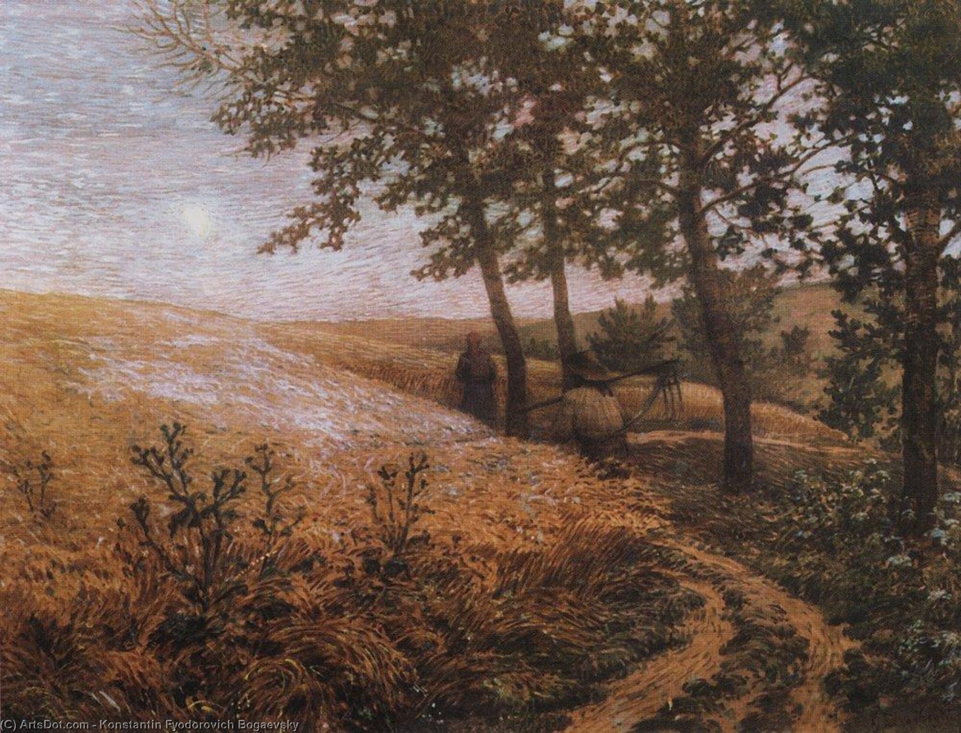 WikiOO.org - Encyclopedia of Fine Arts - Lukisan, Artwork Konstantin Fyodorovich Bogaevsky - Evening landscape