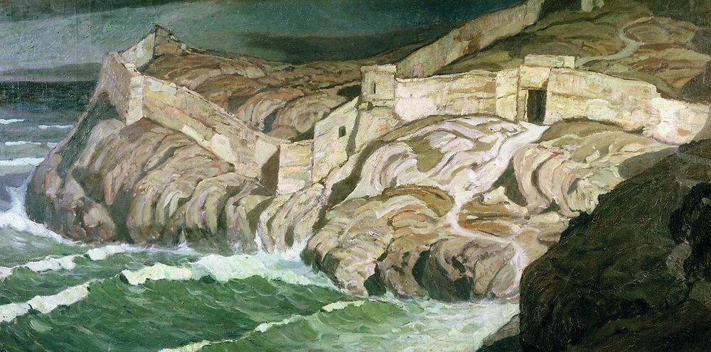 WikiOO.org - Enciclopedia of Fine Arts - Pictura, lucrări de artă Konstantin Fyodorovich Bogaevsky - Ancient fortress