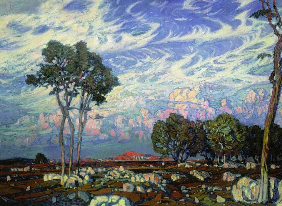 Wikioo.org - The Encyclopedia of Fine Arts - Painting, Artwork by Konstantin Fyodorovich Bogaevsky - Last Rays