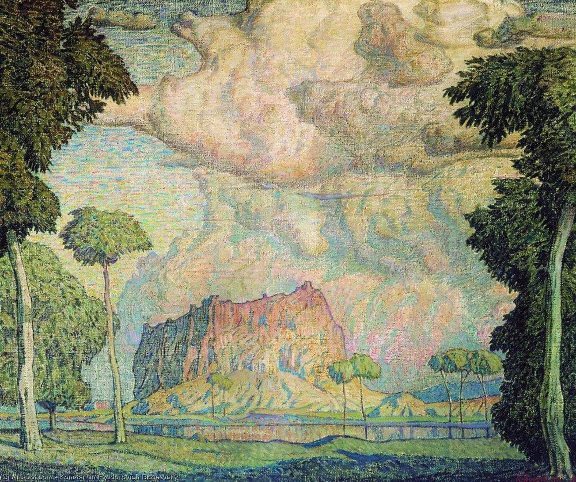 Wikioo.org - The Encyclopedia of Fine Arts - Painting, Artwork by Konstantin Fyodorovich Bogaevsky - Tropical landscape