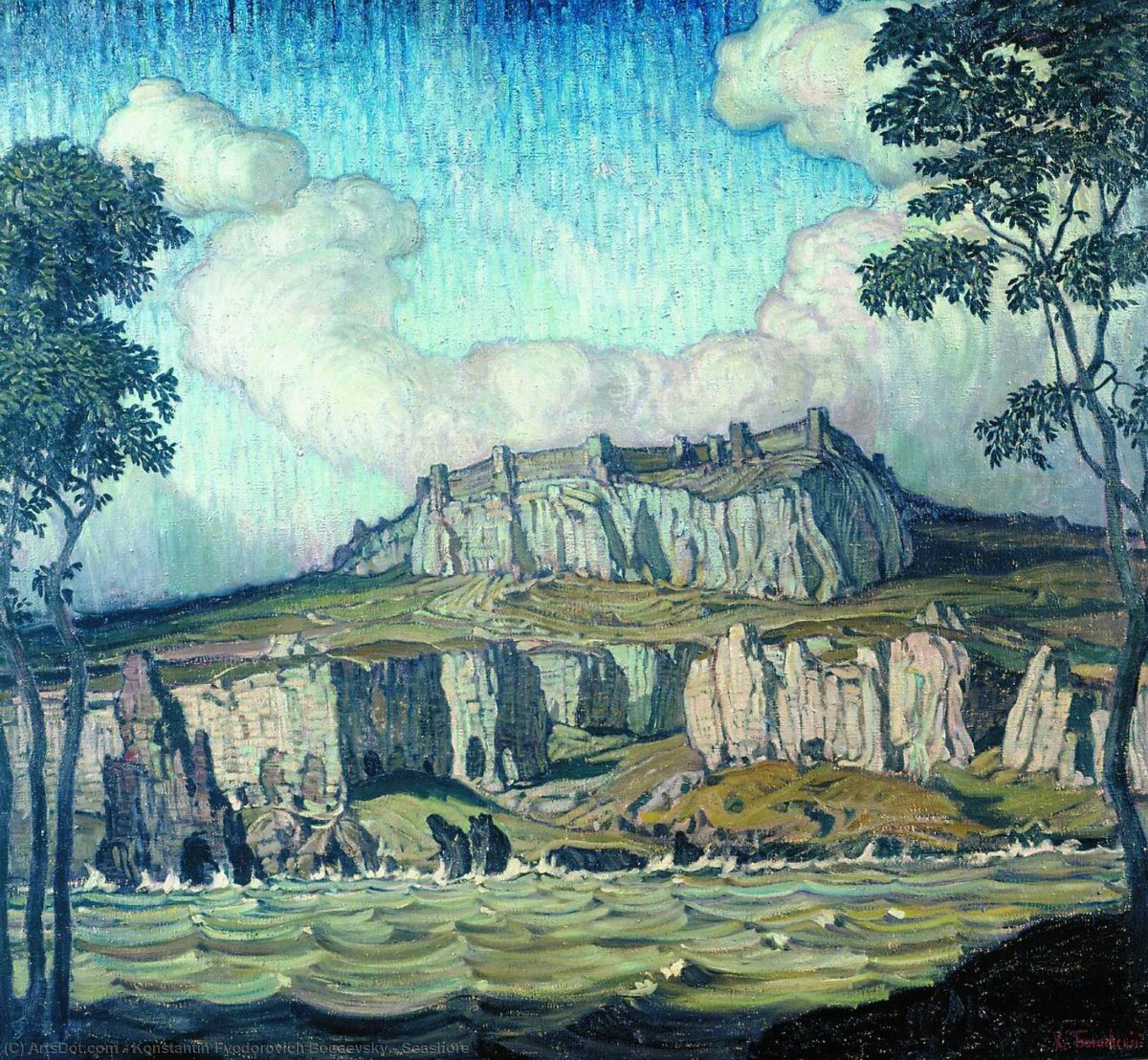 Wikioo.org - The Encyclopedia of Fine Arts - Painting, Artwork by Konstantin Fyodorovich Bogaevsky - Seashore