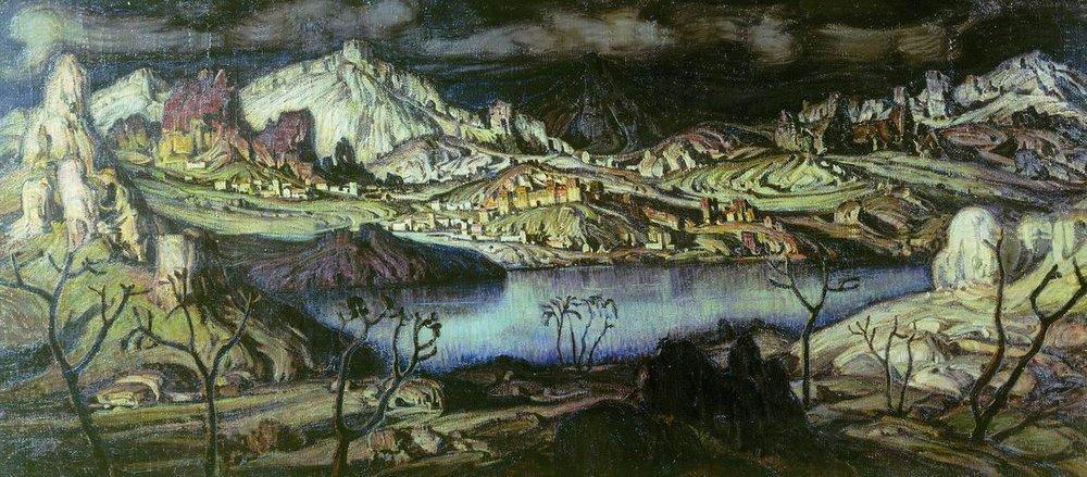 Wikioo.org - The Encyclopedia of Fine Arts - Painting, Artwork by Konstantin Fyodorovich Bogaevsky - Cimmerian region