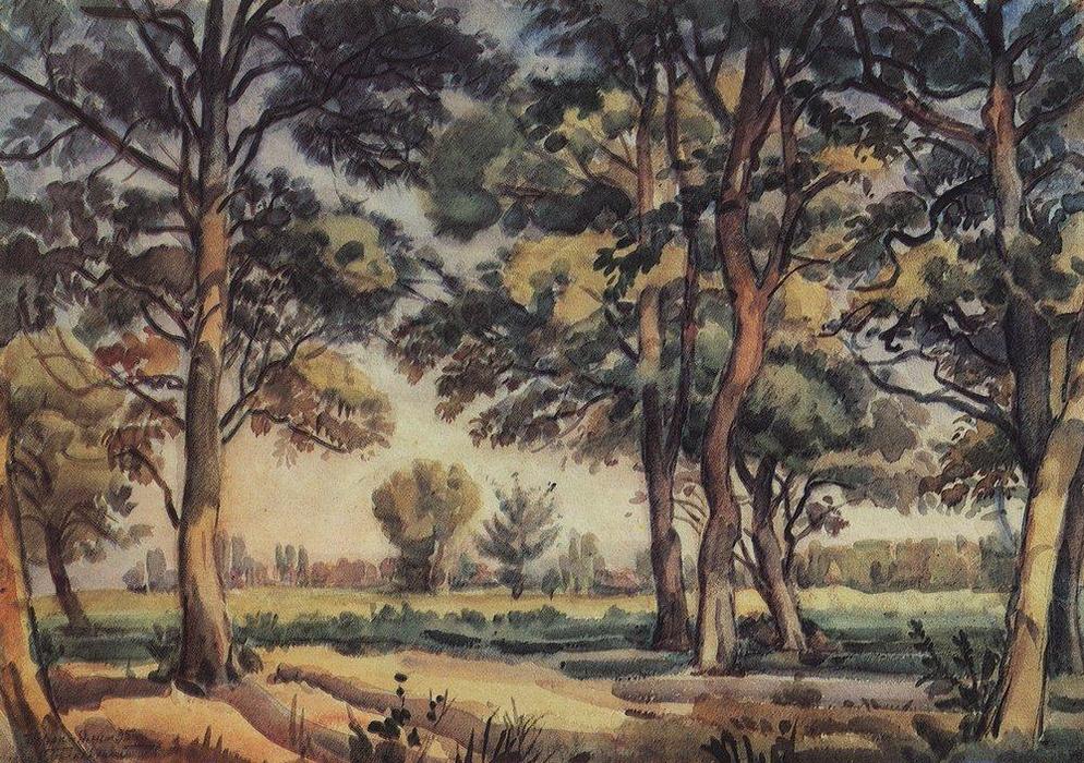 Wikioo.org - The Encyclopedia of Fine Arts - Painting, Artwork by Konstantin Fyodorovich Bogaevsky - Trees