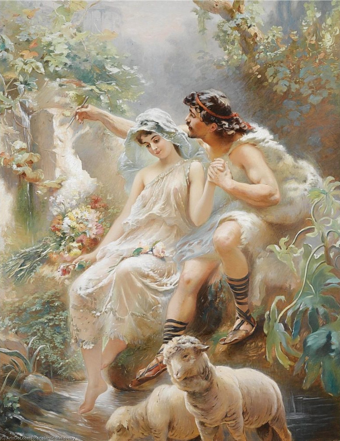 Wikioo.org - The Encyclopedia of Fine Arts - Painting, Artwork by Konstantin Yegorovich Makovsky - Allegorical Scene