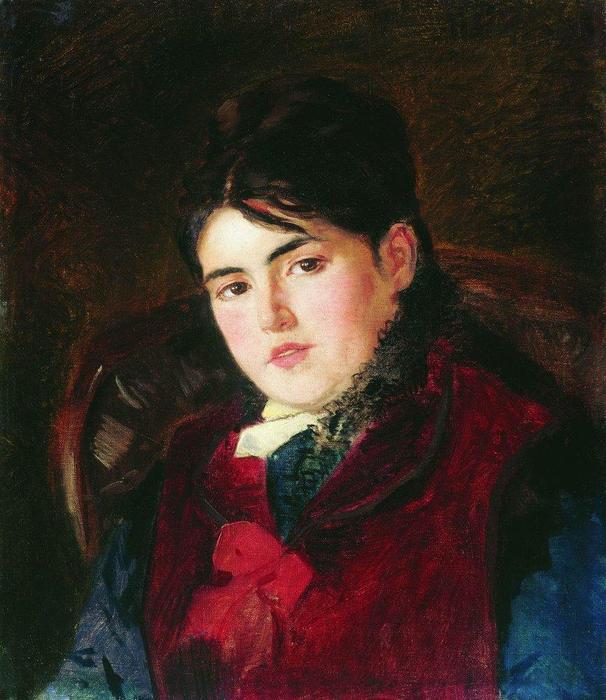 WikiOO.org - Енциклопедия за изящни изкуства - Живопис, Произведения на изкуството Konstantin Yegorovich Makovsky - Female Portrait