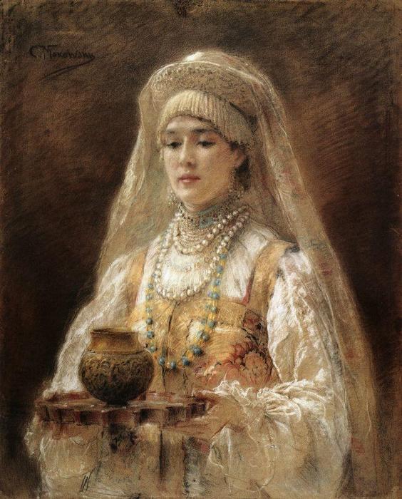 WikiOO.org - Encyclopedia of Fine Arts - Lukisan, Artwork Konstantin Yegorovich Makovsky - Portrait