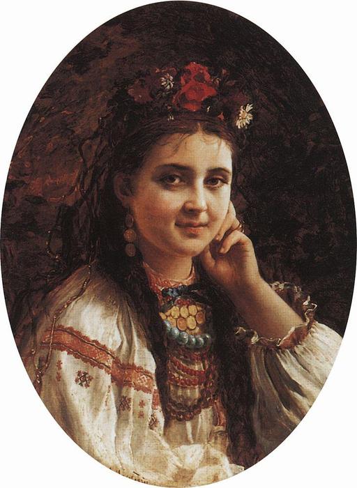 Wikioo.org - The Encyclopedia of Fine Arts - Painting, Artwork by Konstantin Yegorovich Makovsky - Portrait (16)
