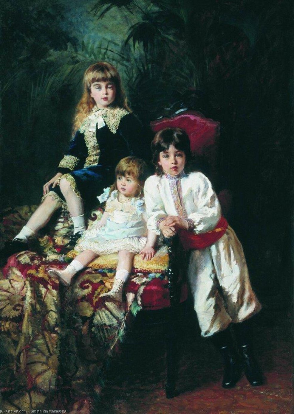 Wikioo.org - The Encyclopedia of Fine Arts - Painting, Artwork by Konstantin Yegorovich Makovsky - Mr. Balashov's Children