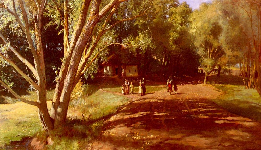 Wikioo.org - The Encyclopedia of Fine Arts - Painting, Artwork by Konstantin Yegorovich Makovsky - Summer Afternoon