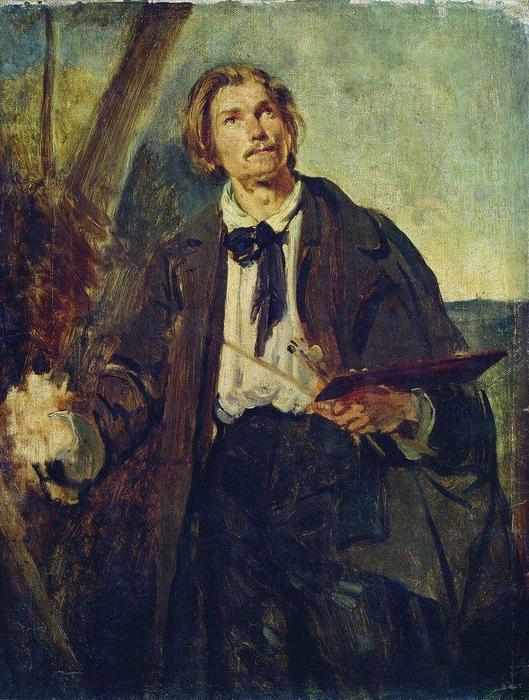 Wikioo.org - The Encyclopedia of Fine Arts - Painting, Artwork by Konstantin Yegorovich Makovsky - Portrait of Artist Alexander Popov