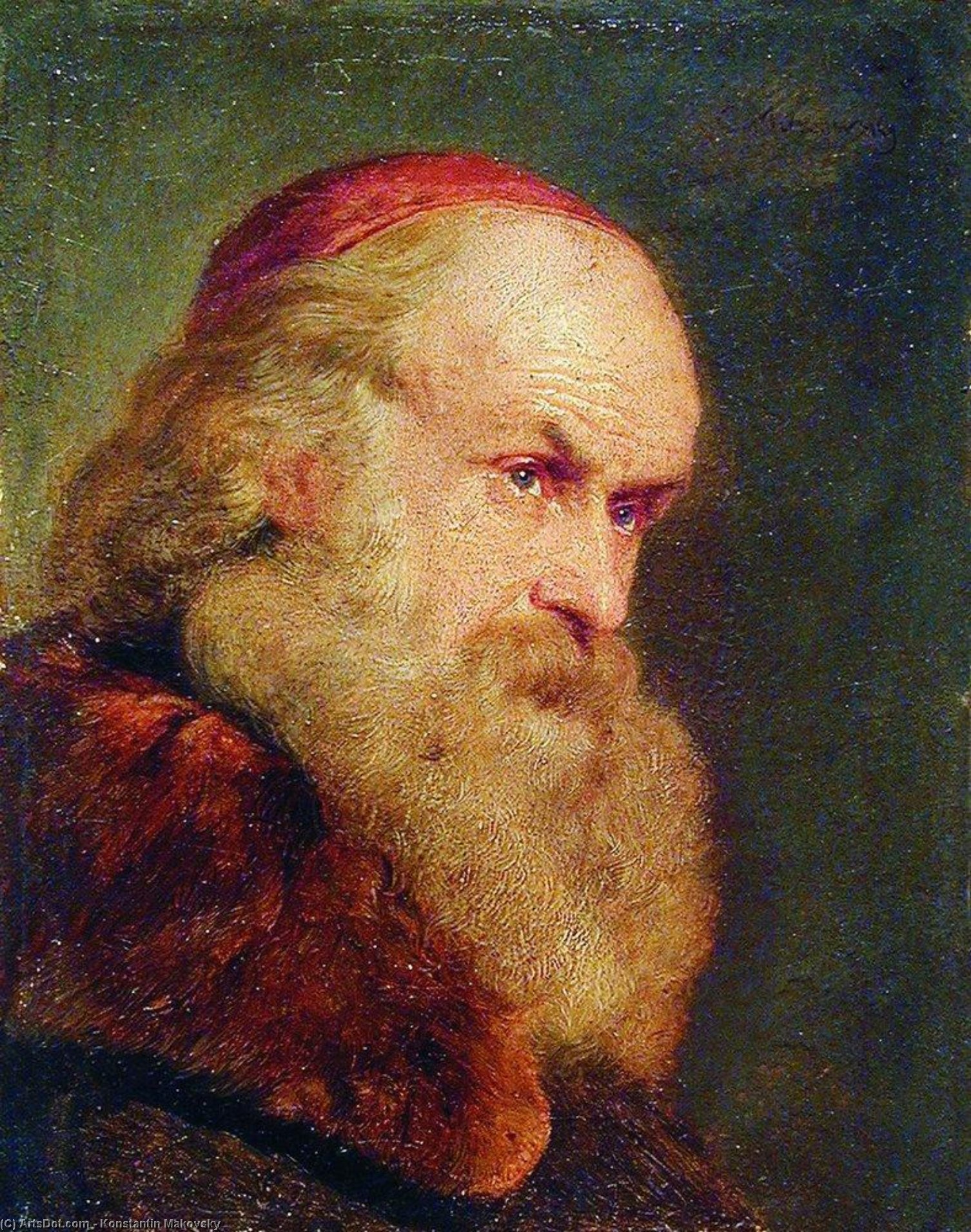 Wikioo.org - The Encyclopedia of Fine Arts - Painting, Artwork by Konstantin Yegorovich Makovsky - Portrait of an Old Man