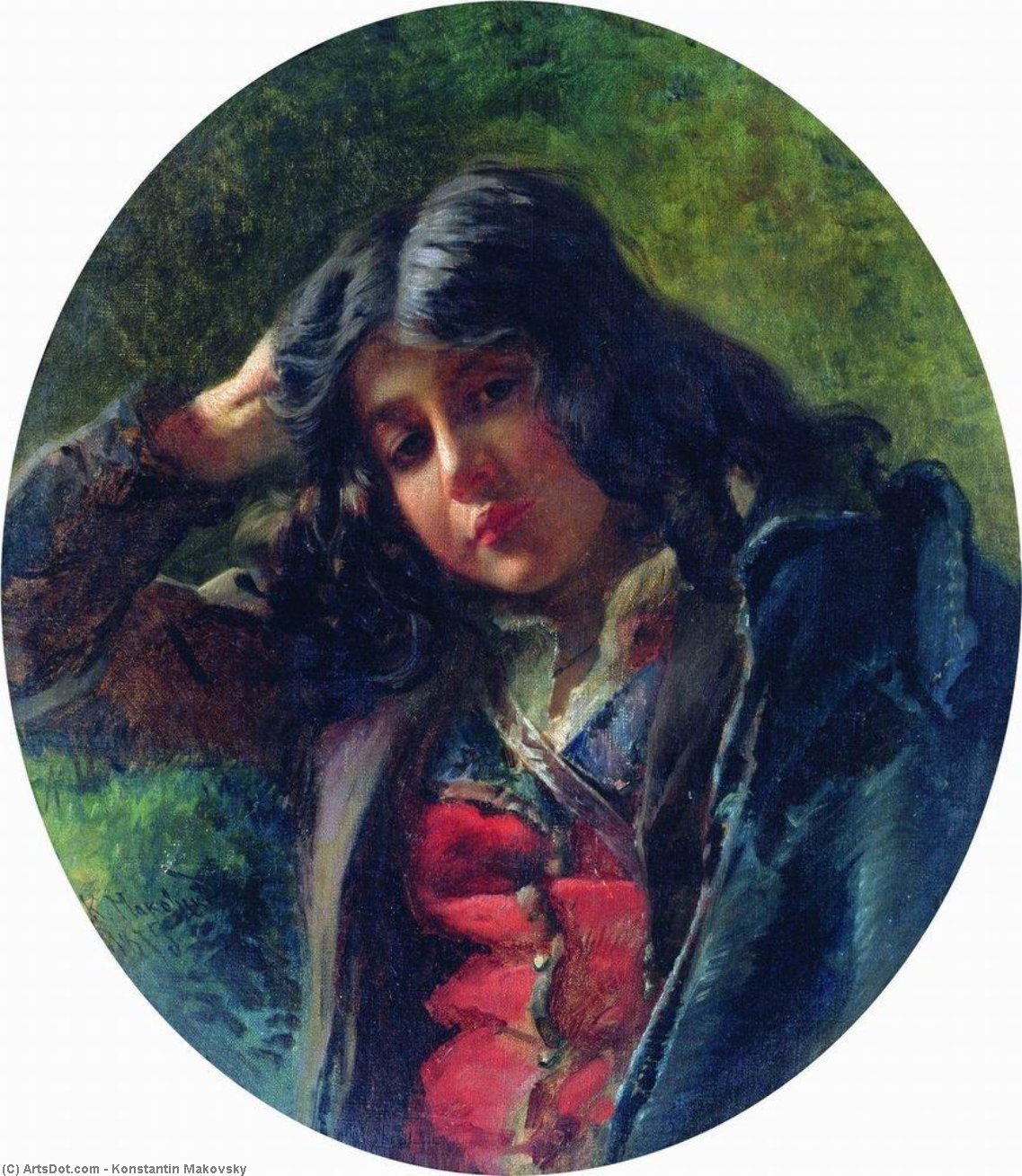 Wikioo.org - The Encyclopedia of Fine Arts - Painting, Artwork by Konstantin Yegorovich Makovsky - Portrait of the Boy