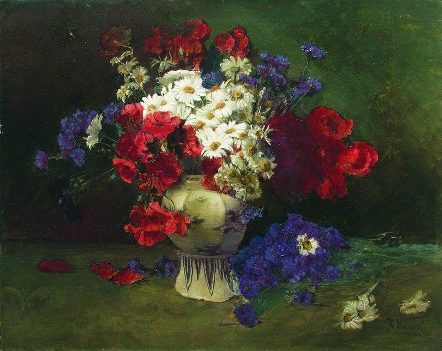 WikiOO.org - Encyclopedia of Fine Arts - Schilderen, Artwork Konstantin Yegorovich Makovsky - Flowers 2