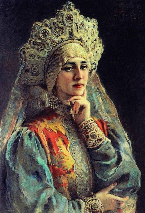Wikioo.org - The Encyclopedia of Fine Arts - Painting, Artwork by Konstantin Yegorovich Makovsky - Russian Beauty