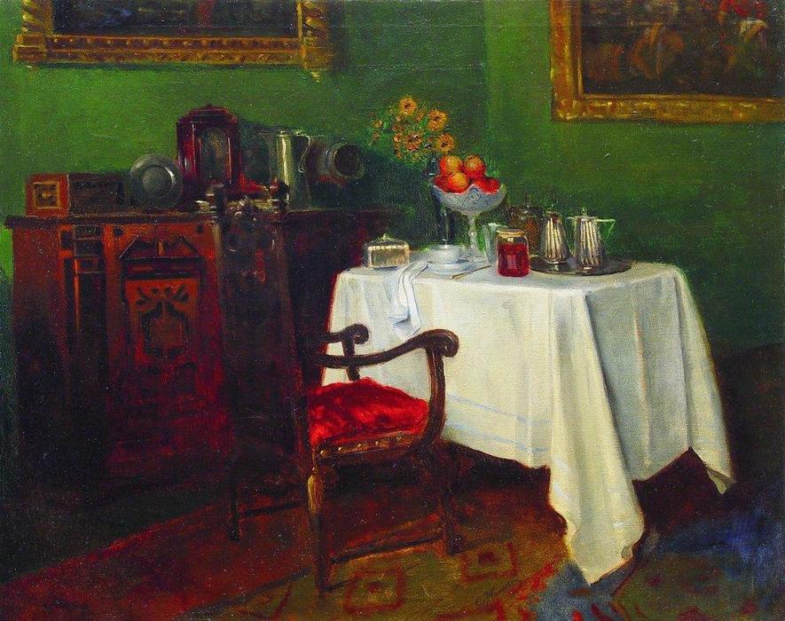 Wikioo.org - The Encyclopedia of Fine Arts - Painting, Artwork by Konstantin Yegorovich Makovsky - Still Life in an Interior