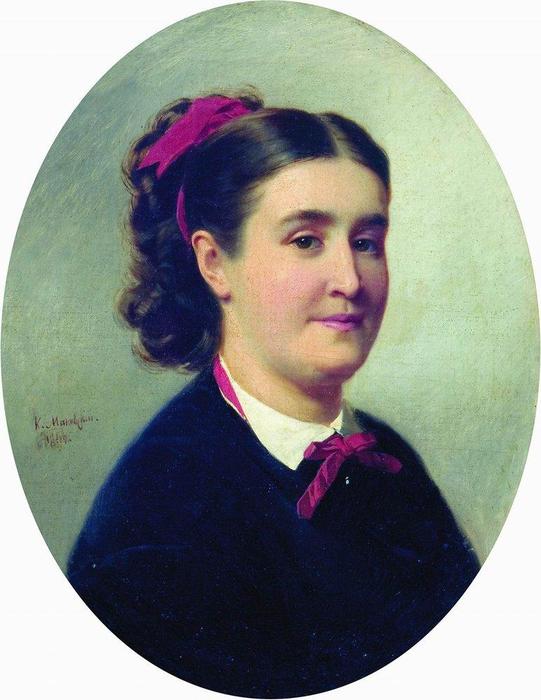 Wikioo.org - The Encyclopedia of Fine Arts - Painting, Artwork by Konstantin Yegorovich Makovsky - Portrait of the Lady