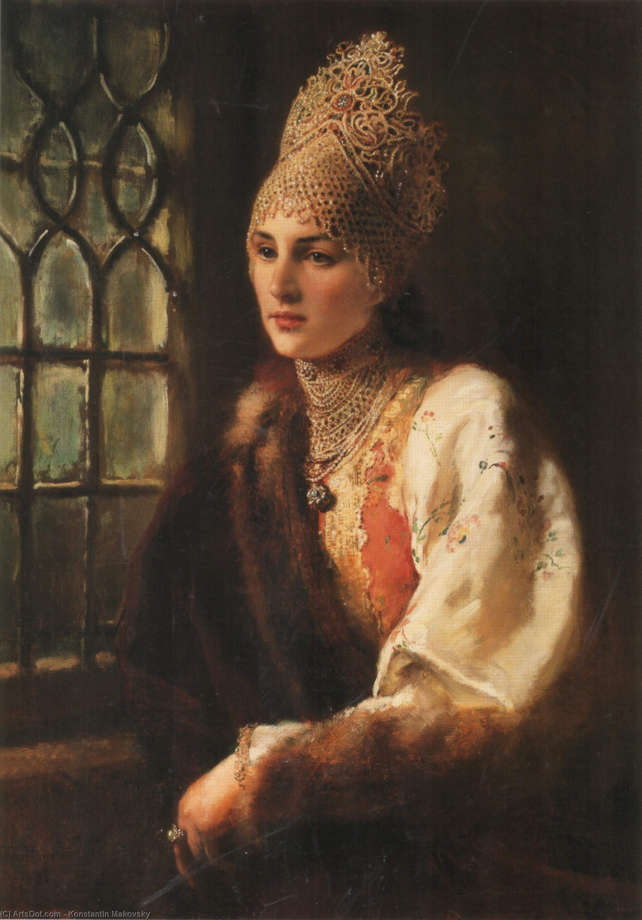 WikiOO.org - Encyclopedia of Fine Arts - Maľba, Artwork Konstantin Yegorovich Makovsky - The Boyarynia