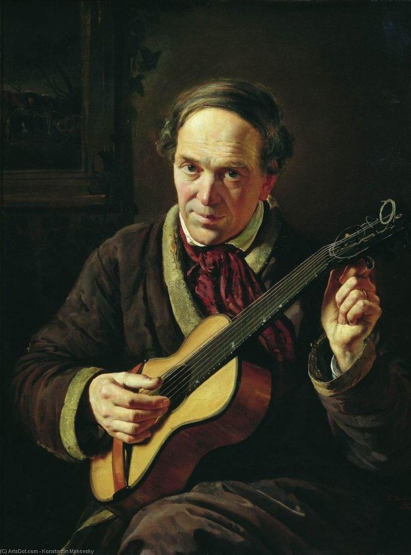 Wikioo.org - The Encyclopedia of Fine Arts - Painting, Artwork by Konstantin Yegorovich Makovsky - Portrait of E.Makovsky, Artist's Father