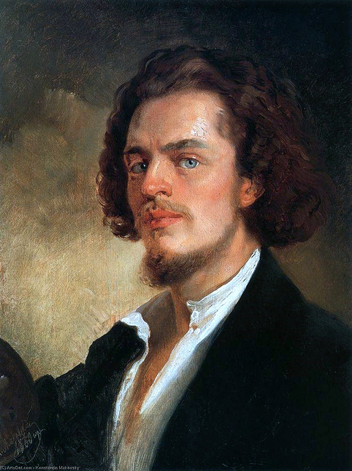 Wikioo.org - The Encyclopedia of Fine Arts - Painting, Artwork by Konstantin Yegorovich Makovsky - Self-Portrait