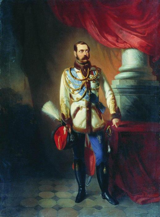 Wikioo.org - The Encyclopedia of Fine Arts - Painting, Artwork by Konstantin Yegorovich Makovsky - Portrait of Alexander II of Russia