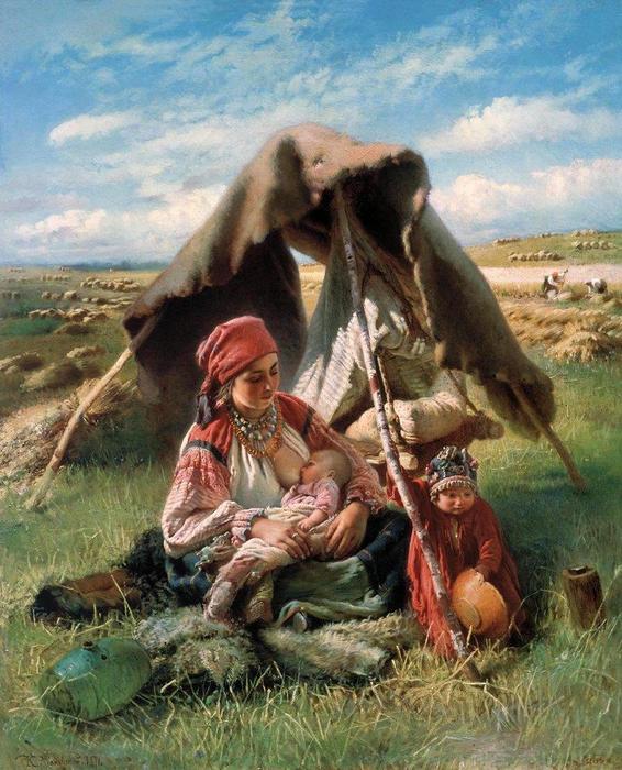 WikiOO.org - Encyclopedia of Fine Arts - Lukisan, Artwork Konstantin Yegorovich Makovsky - Reaper