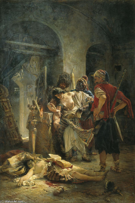 WikiOO.org - Encyclopedia of Fine Arts - Maleri, Artwork Konstantin Yegorovich Makovsky - The Bulgarian Martyresses