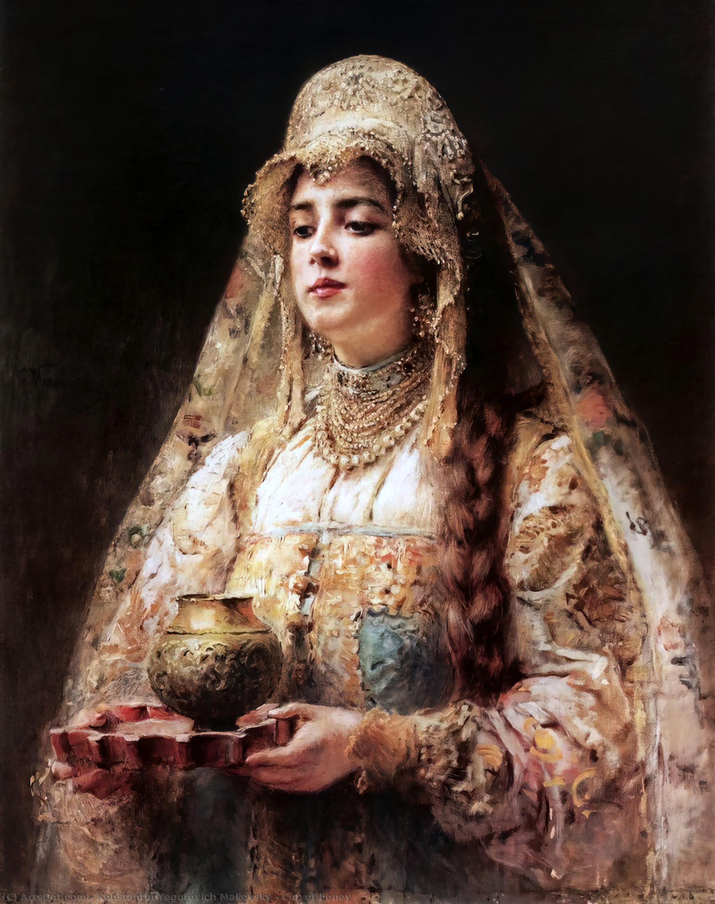 WikiOO.org - Encyclopedia of Fine Arts - Maľba, Artwork Konstantin Yegorovich Makovsky - Cup of honey